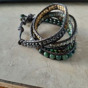 Leather wrap bracelet